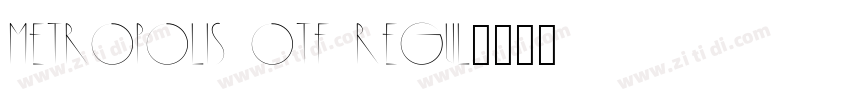 metropolis otf regul字体转换